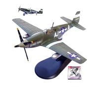 AVMLWEPA 1:72 P-51B Avion Chasse métal moulé sous Pression Modèle d'avion Militaire très détaillé avec Base d'affichage, Peinture Authentique et Avion Collectionner for décoration