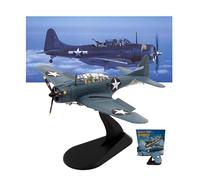 AVMLWEPA Maquette d'avion Bombardier piqué SBD-3 Dauntless au 1/72,Alliage métallique moulé sous Pression, avec Train d'atterrissage Support Amovible Idéale décoration, l'exposition