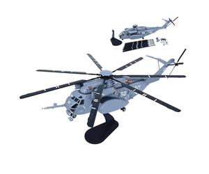 AVMLWEPA Modèle d'hélicoptère Militaire moulé sous Pression US MH-53E 1:72 avec Rotor et Roues Mobiles, présentoir for décoration de Bureau à Domicile, Cadeau vétéran et édition Collector