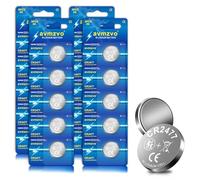 avmzvo Lot de 20 piles bouton au lithium CR2477 3 V DL2477 pour télécommande, lumière, petits appareils électroniques