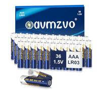 avmzvo Lot de 36 piles alcalines AAA, LR03, 1,5 V, puissance longue durée