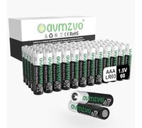avmzvo Lot de 60 Piles AAA, LR03, 1,5 V, Longue durée, puissantes, alcalines, Peuvent être utilisées pour Les Jouets, Les réveils et Autres appareils électroniques