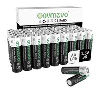 avmzvo Piles AA, Lot de 36, Longue durée, Piles alcalines LR6 1,5 V, puissantes, Peuvent être utilisées pour Les Jouets, Les réveils et Autres appareils électroniques