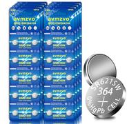 avmzvo SR621SW Lot de 80 piles bouton AG1 LR621 pour montre 1,5 V 364/164/LR60/SR60 alcalines Emballage sans mercure