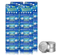 avmzvo SR626SW Lot de 40 piles bouton alcalines pour montre 377 V377 LR626 SR626 AG4 1,5 V Sans mercure Emballage sûr pour les enfants