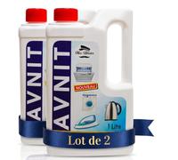 AVNIT Nettoyant Anti-Calcaire 1L - Détartre Bouilloire, Cafetière, Machine à Laver & Fer à Repasser - Formule Puissante - Élimine le Tartre Tenace - Prêt à l'Emploi - Lot de 2