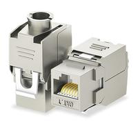 AVNSCNK Lot de 2 Keystone CAT 7, prise RJ45 Keystone pour CAT7/6/6a, montage sans outil, pince de coupe LSA compatible avec les câbles LAN 1000 MHz 10 Gbit/s pour panneau de brassage et prise réseau