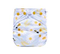 avo+cado Cosy Couche-culotte en tissu, pour nouveau-né, de 3 à 7 kg, lavable, anti-fuite, avec polaire et poignets doubles, compatible avec les couches pré-pliées, en bambou et en gaze (abeilles)