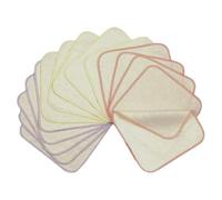 avo + cado Gants de Toilette en Flanelle Une Couche en Coton Bio - 15 Pièces - Gants de Toilette Réutilisables pour Bébé Remplacement des Lingettes Humides - Petites Mini Lingettes en Coton Lavables