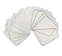 avo + cado Lot de 15 gants de toilette en flanelle de coton biologique monocouche - Gants de toilette réutilisables pour bébé en remplacement des lingettes humides (Couleur : gris)