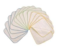 avo + cado Lot de 15 gants de toilette en flanelle monocouche (bio) (multicolore/été)