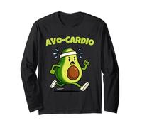 AVO-Cardio Funny Fitness Runner Avocado Lover Men Women Kids Manche Longue