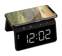 AVO+ Réveil avec Chargeur sans Fil QI Veilleuse 2 Alarmes 10 W