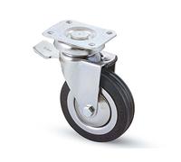 AVO-Roue Noire Chromée 80 D avec Plaque de Frein
