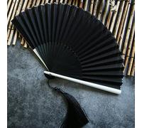 AVOA Mini éventail pliable classique en métal en coton, portable, pour l'été (couleur : B 22 cm)