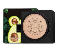Avocado Air Cushion Cream, Air Cushion CC Cream Mushroom Head, CC Concealer Foundation, Moisturizing Waterproof Face Makeup (01#Natural)