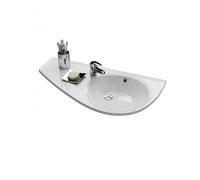 Avocado Comfort Lavabo 85x45cm, style asymétrique gain de place orientation gauche avec perçage et trop plein (XJ1L1100000)