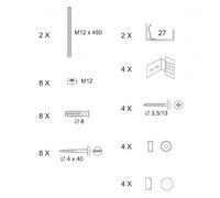 Avocado Kit de fixation pour tablier de baignoire (B28000000N)