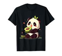 Avocado Lover Colorful Animal Art Cute Avocat Panda Bear T-Shirt