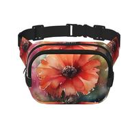 Avocado On Green PlatewaistBag pour homme et femme - Sac banane double réglable pour voyage, sport et quotidien, Peinture aquarelle, Taille unique
