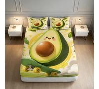 Avocado Skateboard Drap Housse Motif 3D Microfibre Doux Résistant | 160x200x25cmConception Poche Profonde Cadeau Chambre Microfibre Décoration Chambre Antidérapant