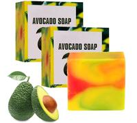 Avocado Soap, Handmade A-vocado Soap, Natural Avocado Oil Cleansing Bar For Face, Body, Hands, Organic AvocadoSoap, A-vocado Nourishing Soaps, 100g (3)