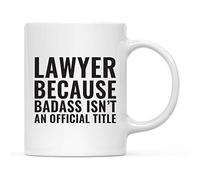 Avocat, Car « Badass » N'Est Pas Un Titre Officiel Tasse À Café Modernes Mug À Café Humour Mug Pour Espresso Bureau Maison 330Ml