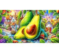 Avocat Fantasy Village Puzzle 1000 pièces en Papier recyclé - Jeu éduchatiF & Détente Activité à Domicile pour Adultes 38x52/1000pcs