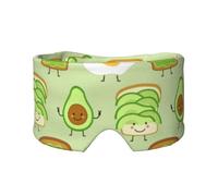 Avocat mignon, pain grillé et œuf frit,Masque pour les yeux bloquant la lumière Cache-yeux et cache-oreilles pour le sommeil