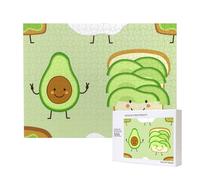 Avocat Mignon, Pain grillé et œuf Frit,Puzzle Familial en Bois de 500 pièces pour Adultes et Adolescents, décoration d'intérieur