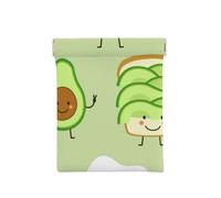 Avocat Mignon, Pain grillé et œuf Frit, Sac de Rangement pour Femmes, Portefeuille supérieur à Presser, Petit Porte-Monnaie, Pochette de Changement