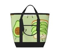 Avocat mignon, pain grillé et œuf frit,Sacs à lunch isothermes de grande capacité pour femmes et hommes