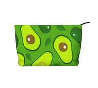 Avocat sur Green Food and Drink,Trousse de Toilette en Velours côtelé, Trousse de Maquillage Portable pour Les Voyages