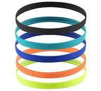 AvoDovA Bandeaux de Sport Enfant, 5 Pcs Bandes de Sport Élastiques Antidérapantes, Bandeau Cheveux Fin pour Garçon Fille, Serre Tête pour Garçon Football, Jogging, Cyclisme, Fitness