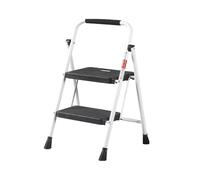 AVOID Échelle Pliante en Aluminium Blanc - Marche Pied Pliable, Marche Pied Pliant, Escabeau 2 Marches Robuste et Sûr pour Maison et Bureau, Idéal pour Nettoyer Les Vitres et Accès Facile