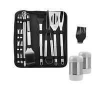 AVOID Ensemble d'ustensiles de barbecue 28 pièces - Kits de accessoires barbecue - Outils Barbecue en Acier Inoxydable- Utilisation intérieure et extérieure- Kit d'accessoires de Grillage pour Hommes