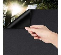 Avoid Film Noir pour Fenetre - Fenetre Anti Regard - Anti UV Fenetre - Occultant Total - Protection Solaire et Intimité - Statique, sans Colle - Inclus Spatule, Cutter & Pulvérisateur (120x300 cm)