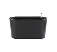 AVOID Oslo Pot De Fleur Interieur Noir avec Roues, Jardiniere Exterieur Grande Taille 70cm x 28cm x 37cm, Jardinieres Exterieur Auto-Irrigation, Utilisation Intérieure Et Extérieure