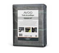 AVOID Toile de Paillage Géotextile 4m x 5m 110 g/m² Perméable - Barrière Anti Mauvaises Herbes pour Jardin, Massifs et Potager
