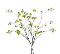 Avoik Lot de 3 troncs de ficus artificiels - Plantes artificielles vertes - Branches d'eucalyptus - Feuilles avec baies - Pour vase, arrangement floral, décoration de table de mariage, maison, bureau