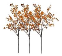 Avoik Lot de 3 troncs de plantes artificielles Ficus Branches d'automne Faux eucalyptus Branches avec feuilles artificielles pour décoration de maison, jardin, bureau, décoration 110 cm