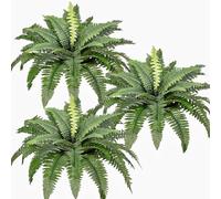 Avoik Plantes artificielles de Boston pour 3 Paquets, Fausses Plantes de Verdure de Fougères Faux Plante Résistante aux UV pour l'extérieur, l'intérieur, la Maison et Le Jardin