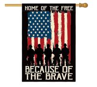 AVOIN colorlife Drapeau commémoratif de la maison patriotique de 71,1 x 101,6 cm, double face, drapeau des États-Unis vétérans du 4 juillet, jour de l'indépendance, cour extérieure