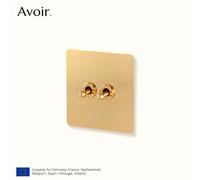 Avoir or interrupteur à bascule en laiton interrupteur à levier accessoires pour la maison Cat6 Type C prises et interrupteurs ue 220V bouton poussoir 86 Type prises électriques murales françaises 2G