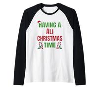 Avoir Un nom de réunion de Famille Ali Christmas Time Manche Raglan