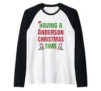 Avoir Un nom de réunion de Famille Anderson Christmas Time Manche Raglan