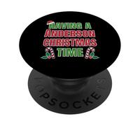 Avoir Un nom de réunion de Famille Anderson Christmas Time PopSockets PopGrip Adhésif