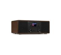 Audizio Avola Radio Internet Wifi avec Lecteur CD et Bluetooth - Noyer, Radio Dab+, FM, Haut-Parleurs Stéréo Marron