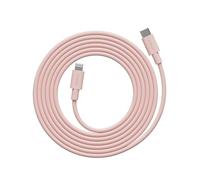 Avolt Cable 1 Câble USB vers Lightning - 2m Certifié MFi 60W Charge Rapide pour iPhone, iPad - Silicone Durable & Flexible - Câble de Charge Lightning au Design Scandinave (USB-C, Rose)