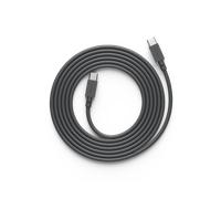 Avolt Cable 1 - Câble USB-C vers USB-C - 2 m - Certifié MFi - Charge rapide 60W - Pour ordinateur, tablette, smartphone - Silicone souple - Noir